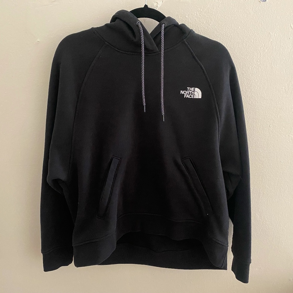 The North Face | Black Branded Hoodie | Women's L